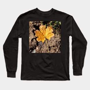 Golden Autumn Maple Leaf Long Sleeve T-Shirt